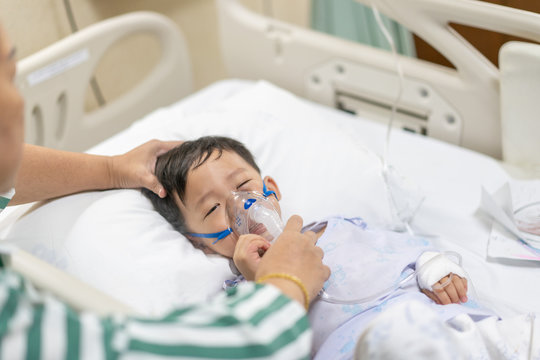 Small Child in Hospital Bed